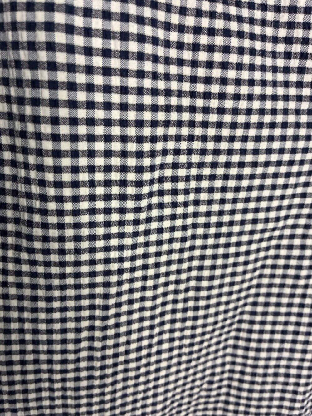 Emily Daniels XL Gingham Capri Pants Navy White Check Elastic Waist Pockets - Picture 4 of 13